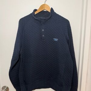 L.L. Bean Navy Blue Quilted Pullover